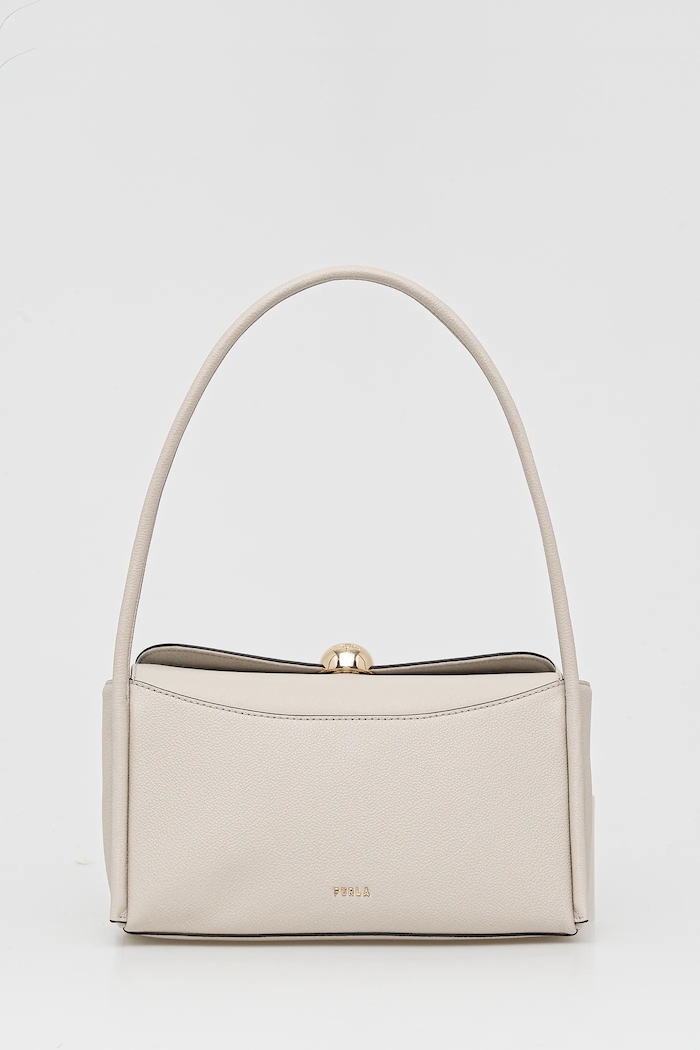 Furla torebka skórzana Nicole M Boston Bag skóra licowa beżowy WB01883.BX4296.4556S