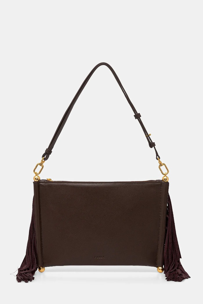 Kožna torba Furla Sfera Soft mini bez uzorka smeđa WE00836.BX4332.4286S
