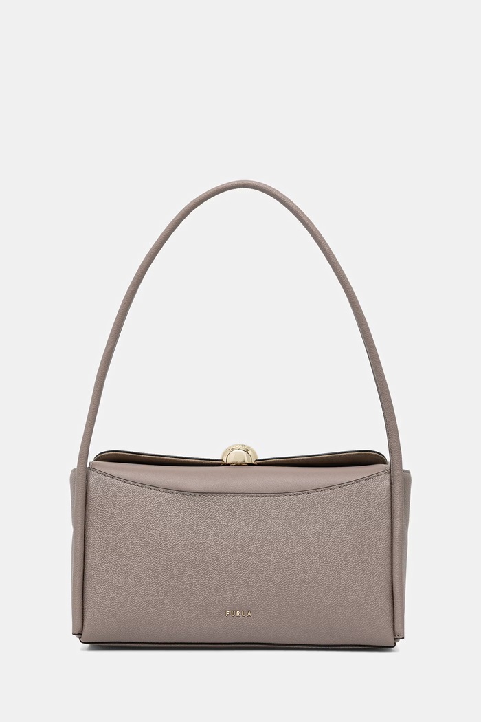 Kožená kabelka Furla Nicole M Boston Bag usňová koža hnedá WB01883.BX4296.3624S