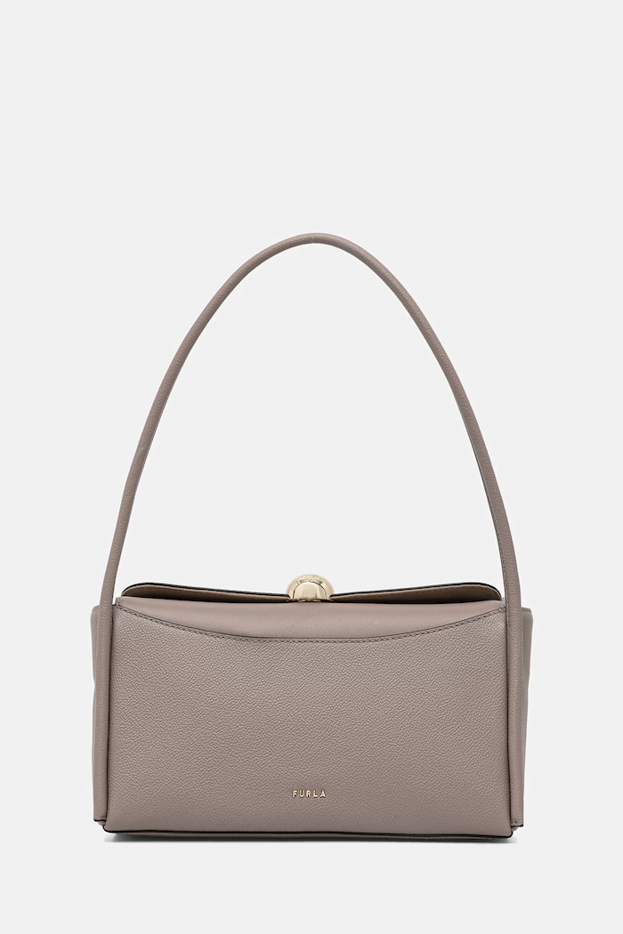 Kožená kabelka Furla Nicole M Boston Bag usňová koža hnedá WB01883.BX4296.3624S