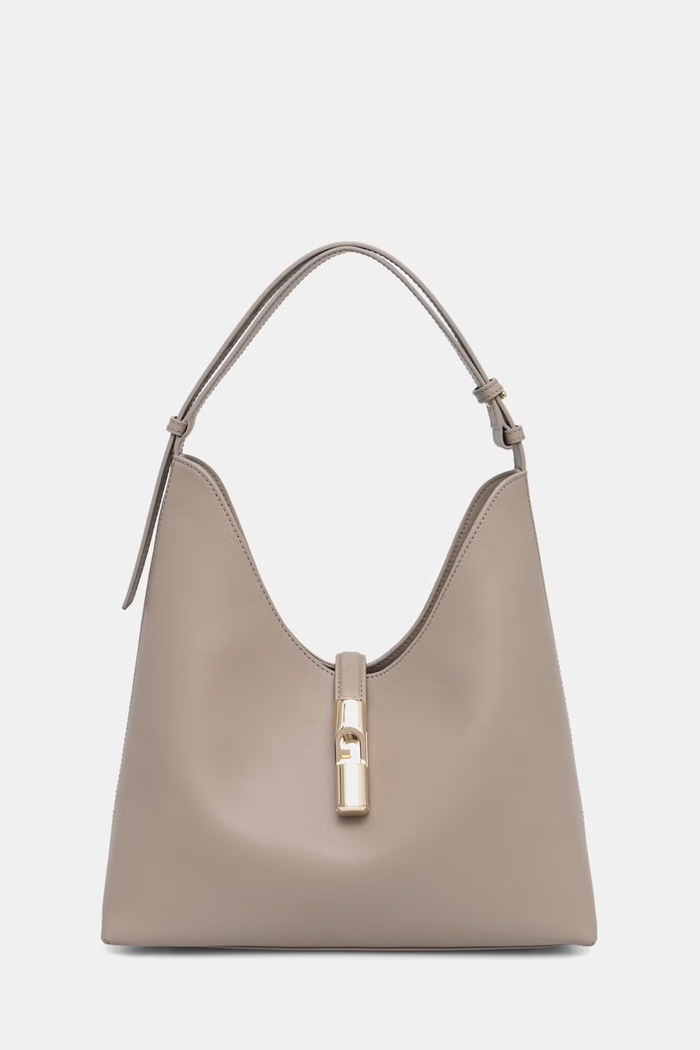 Furla torebka shopper damska skórzana Goccia M beżowy WB01499.BX3104.4488S