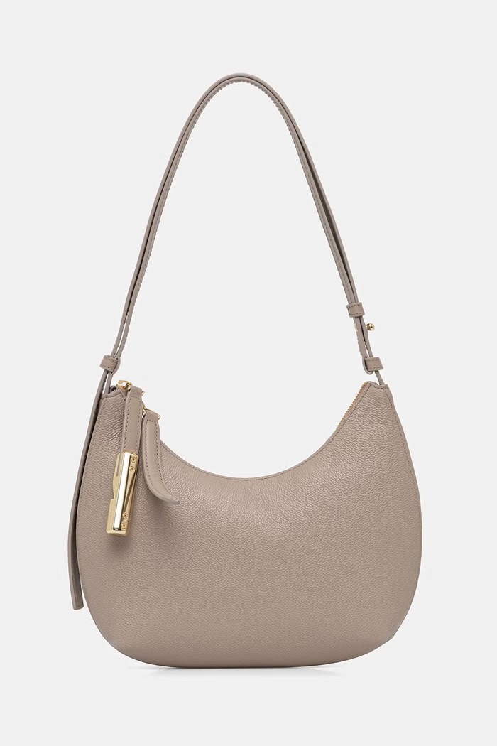 Furla geantă croissant pentru femei din piele Goccia S Shoulder Bag bej WB01500.BX3353.4488S
