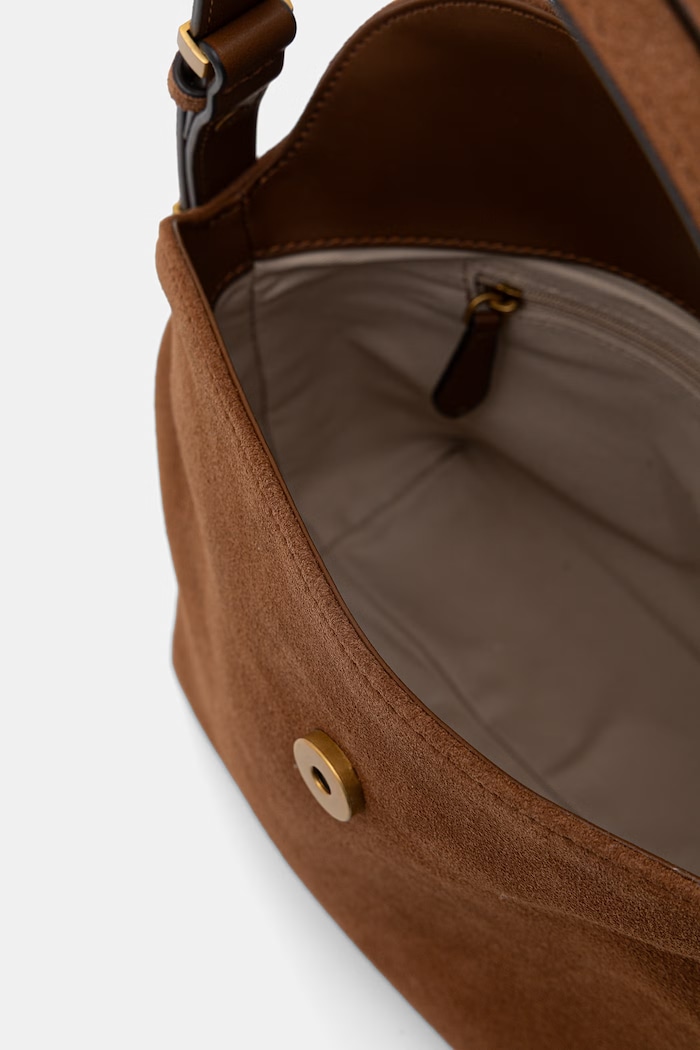 Pinko Crossbody kabelka dámska semišová 105895.A0F6 hnedá
