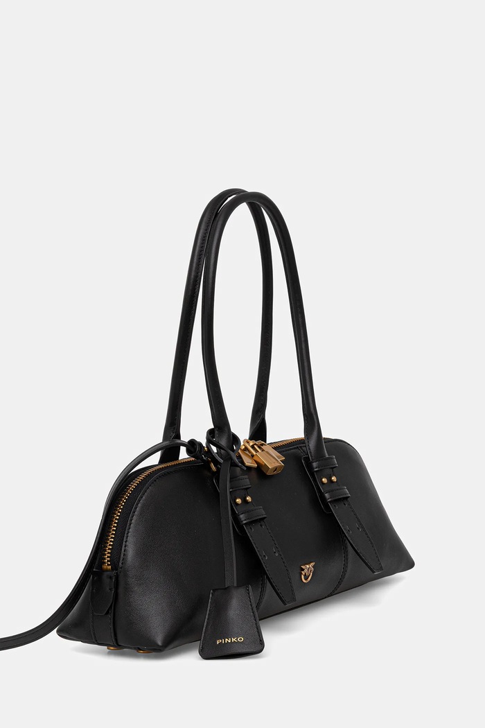Pinko Δερμάτινη τσάντα Pinko Horizontal 106169.A0QO μαύρο SS26