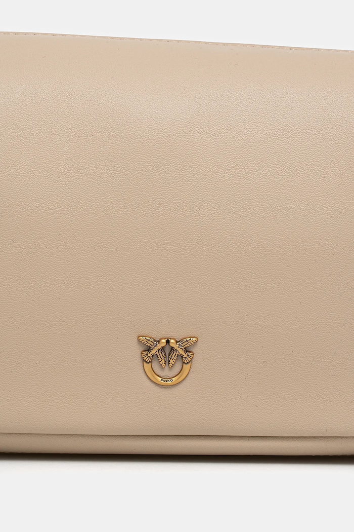Accesorii Pinko poșetă de piele 106062.A0QO bej