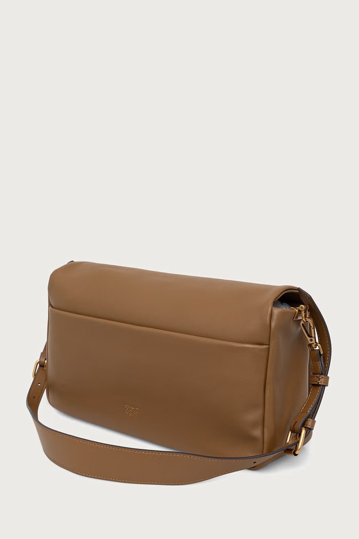 Akcesoria Pinko Torebka crossbody damska skórzana Horizontal 106178.A0QO brązowy