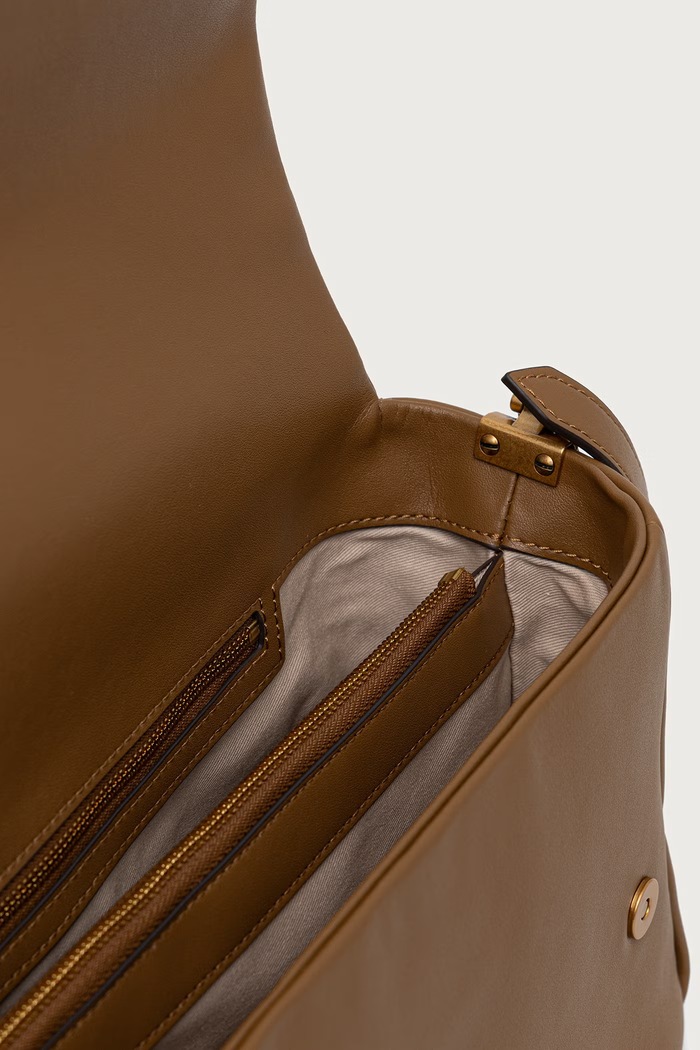 Torebka crossbody damska skórzana Horizontal Pinko 106178.A0QO brązowy