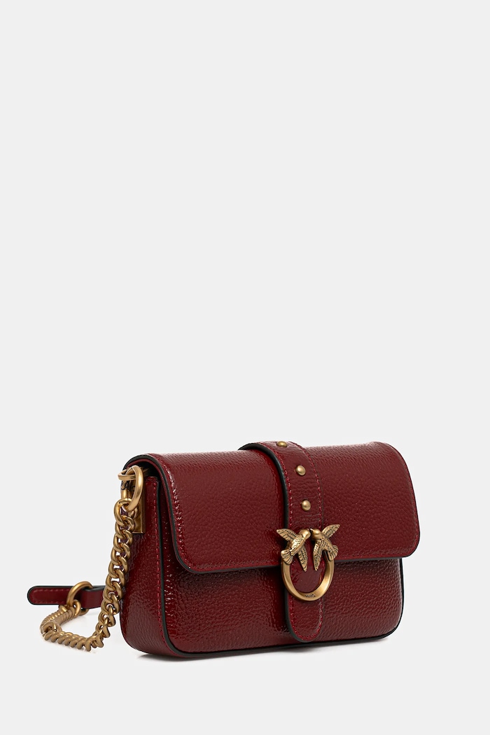 Pinko bőr táska 105353.A2X6 burgundia SS26