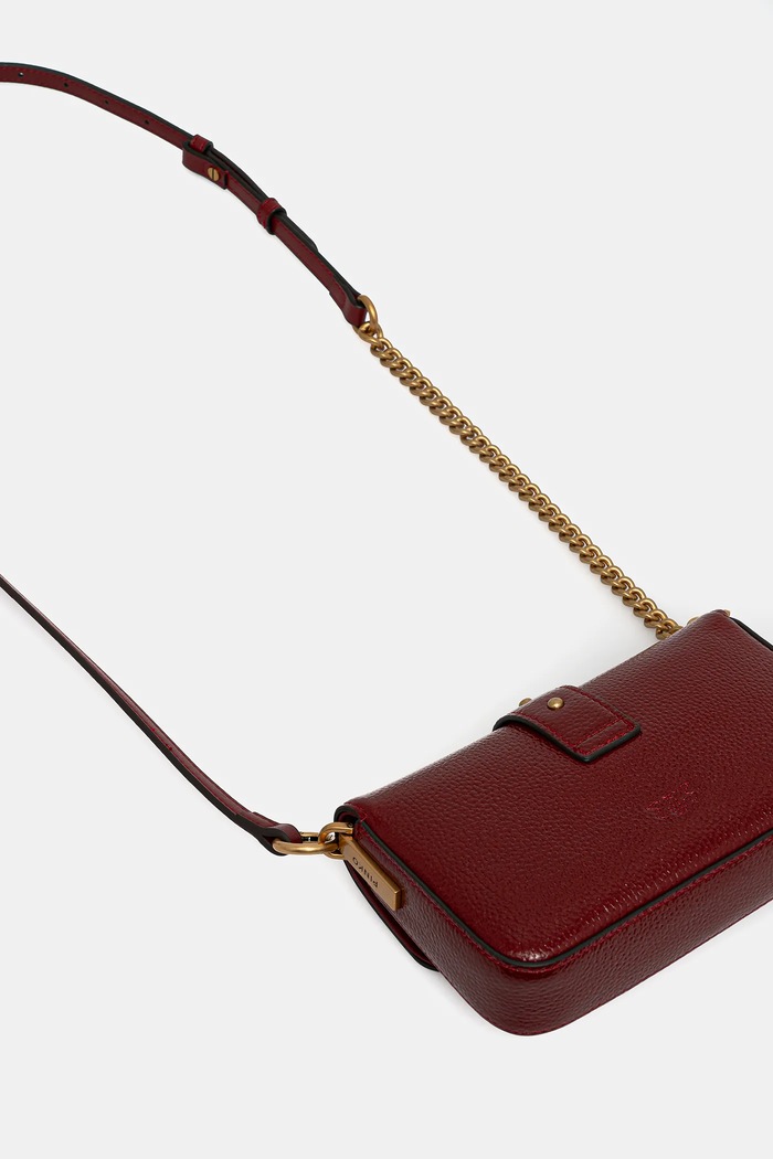 Pinko bőr táska burgundia 105353.A2X6