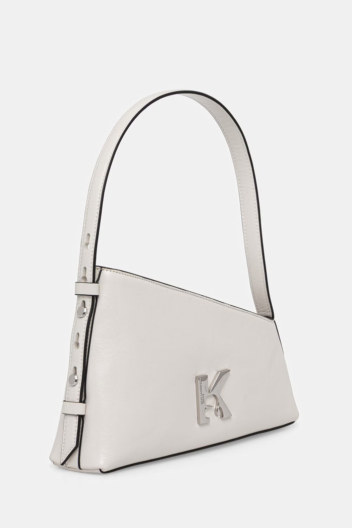 Karl Lagerfeld Jeans taška dámská kožená B1W30181 bílá SS26