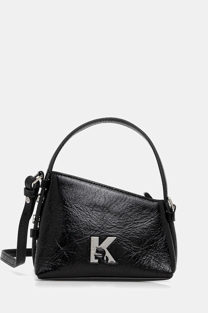 Kožená kabelka Karl Lagerfeld Jeans usňová koža čierna B1W30189