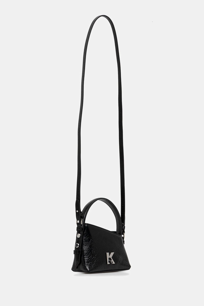 Kožená kabelka Karl Lagerfeld Jeans B1W30189 čierna SS26