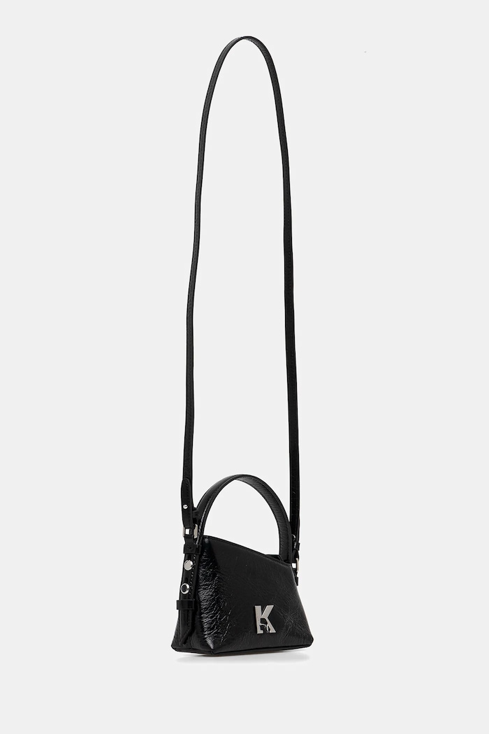 Kožená kabelka Karl Lagerfeld Jeans B1W30189 čierna SS26