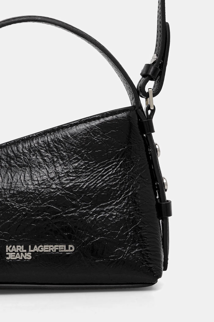 Doplnky Kožená kabelka Karl Lagerfeld Jeans B1W30189 čierna