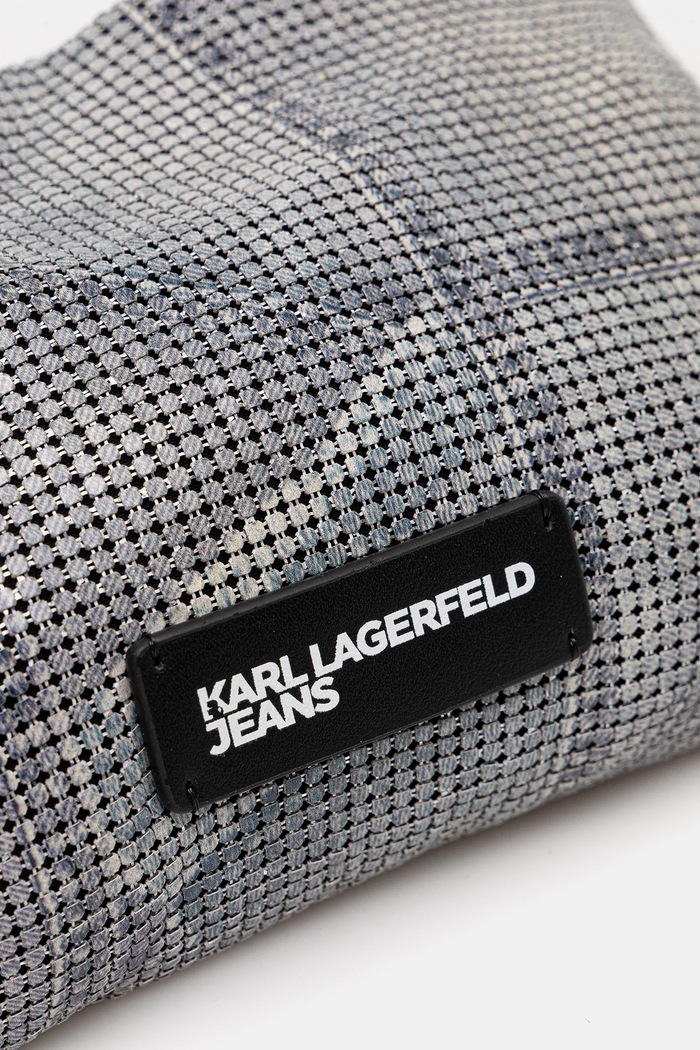 Kabelka Karl Lagerfeld Jeans stříbrná B1W30234