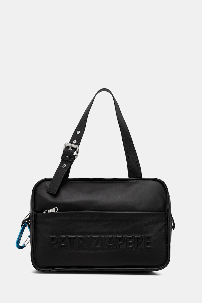 Patrizia Pepe tote bag de femei din piele uni negru 2B0125.L113F