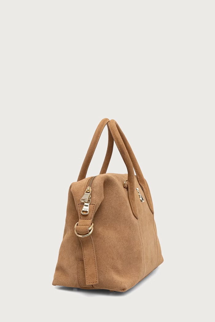 Patrizia Pepe torebka crossbody damska zamszowa 2B0145.L152 brązowy SS26