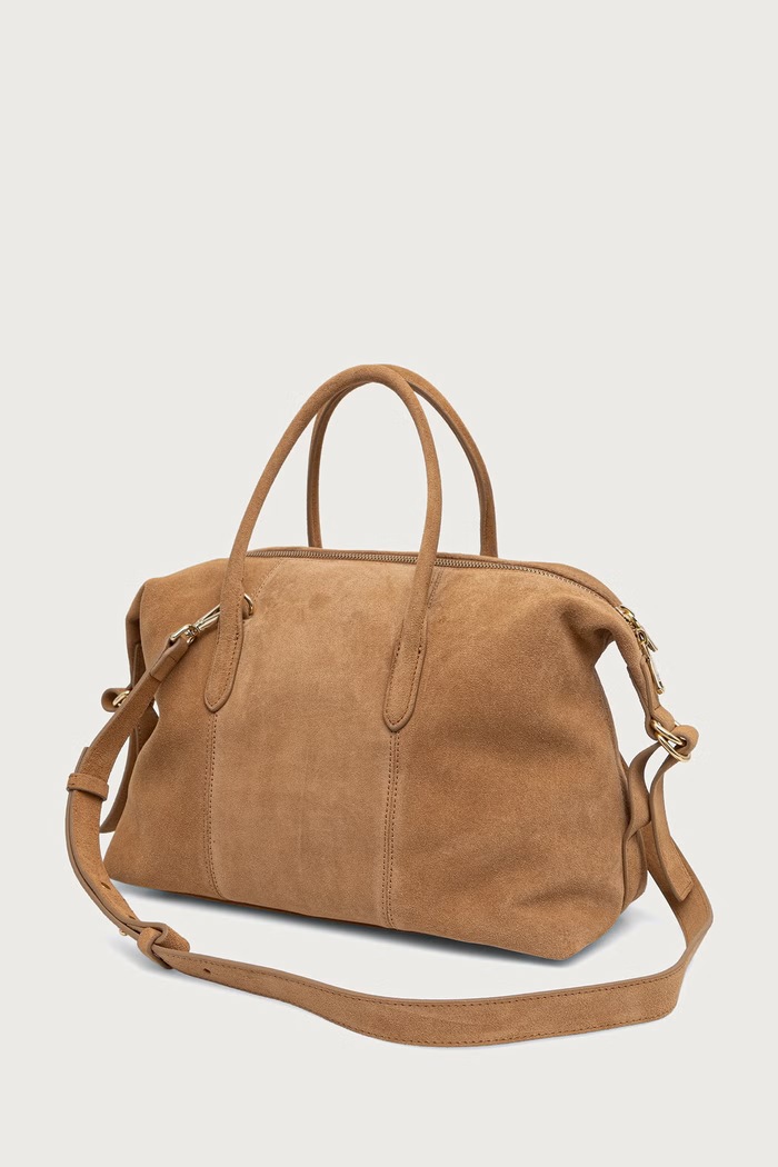 Akcesoria Patrizia Pepe torebka crossbody damska zamszowa 2B0145.L152 brązowy