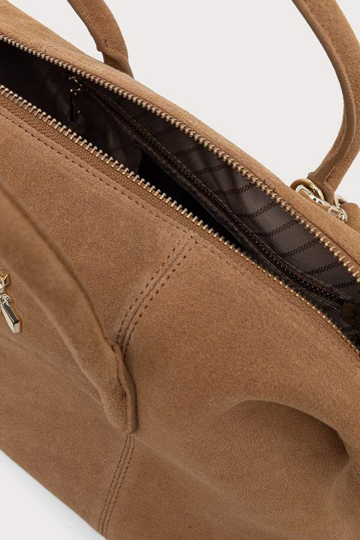 Patrizia Pepe torebka crossbody damska zamszowa 2B0145.L152 brązowy