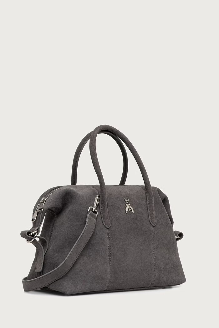 Patrizia Pepe torebka crossbody damska zamszowa 2B0145.L152 szary SS26