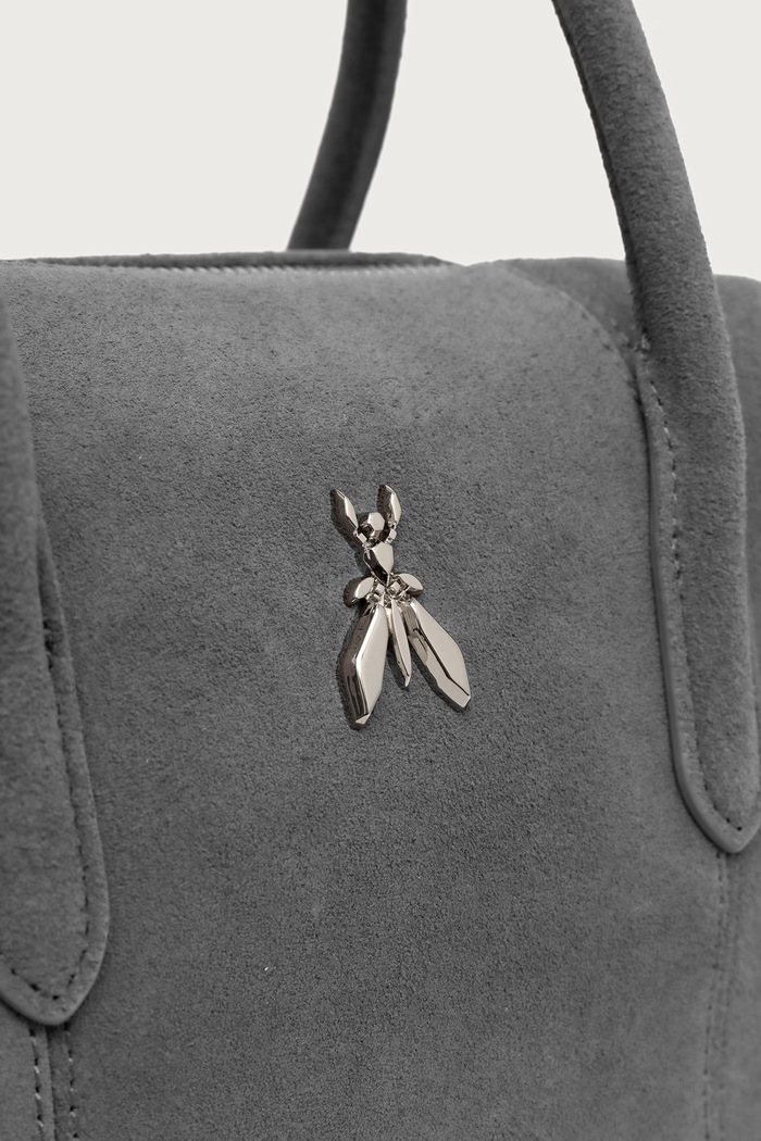 Patrizia Pepe torebka crossbody damska zamszowa szary 2B0145.L152