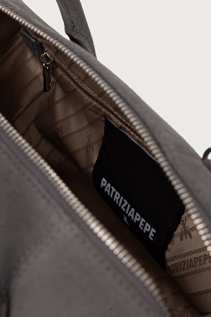 Patrizia Pepe torebka crossbody damska zamszowa 2B0145.L152 szary