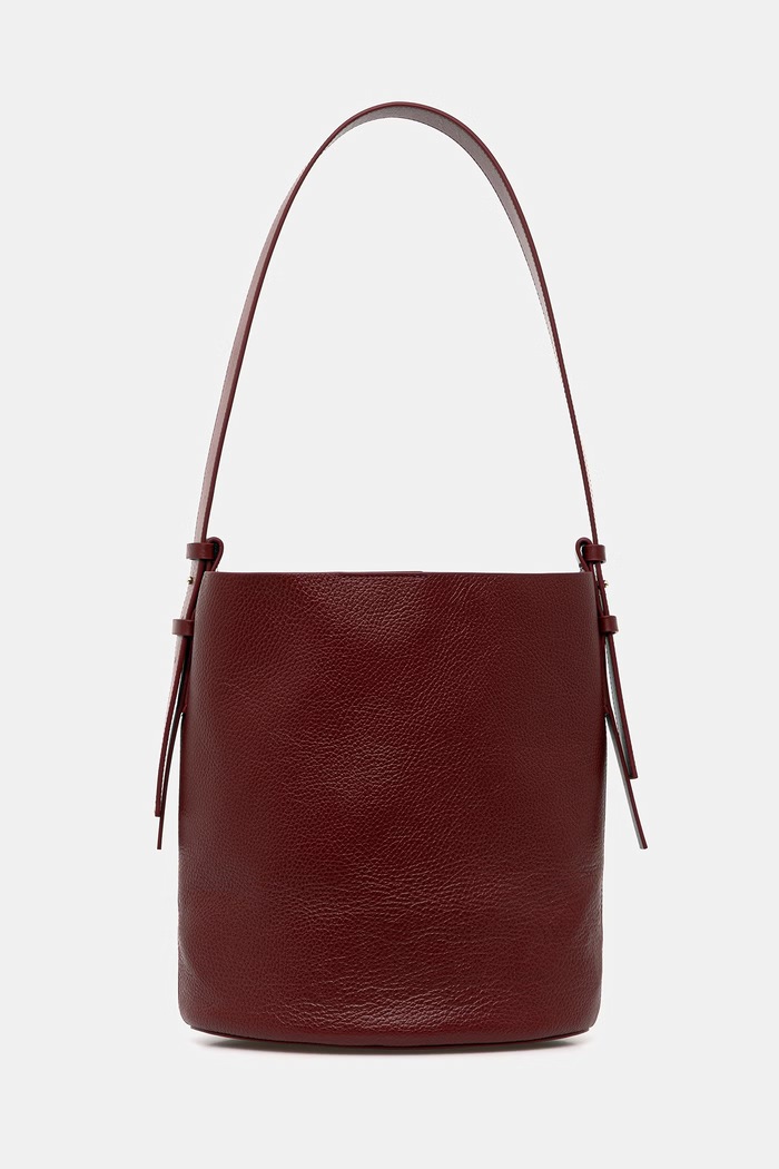 Accesorii Patrizia Pepe geantă pentru femei, din piele 8B0287.L148 burgundia
