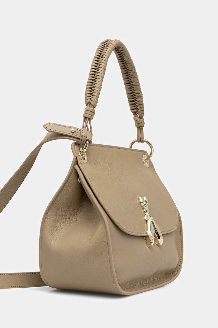 Accesorii Patrizia Pepe poșetă de piele 8B0312.L162 bej