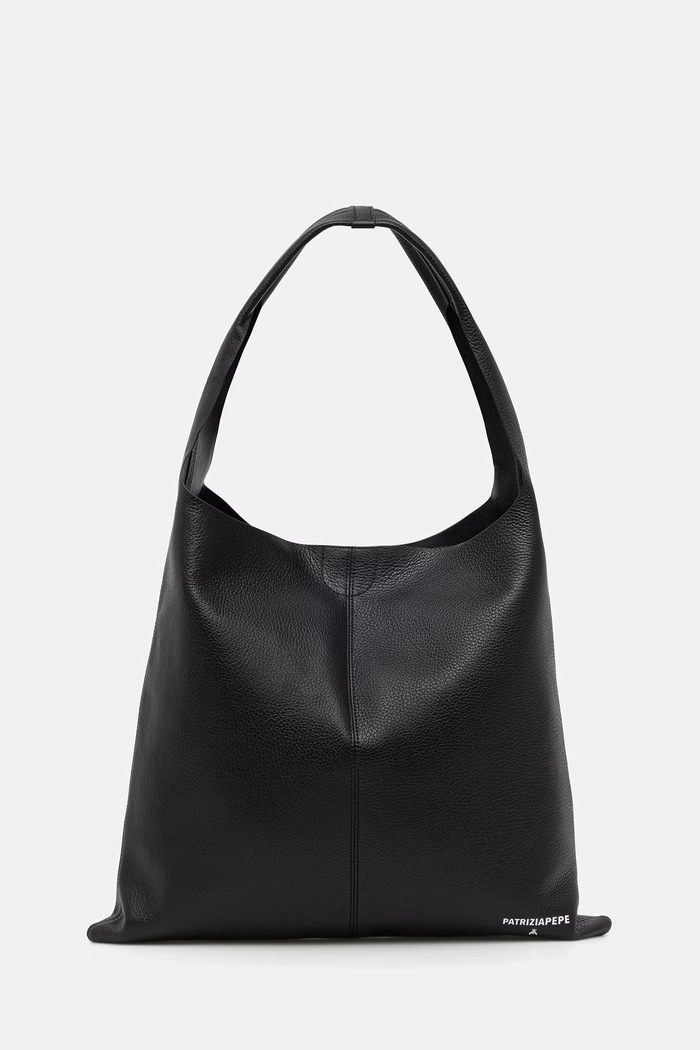 Patrizia Pepe poșetă de piele uni negru 8B0321.L148