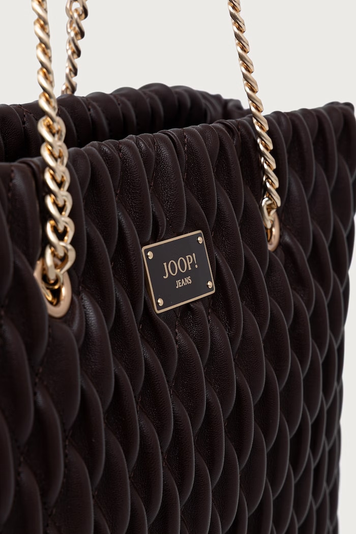 Torebka shopper damska z imitacji skóry Ruga Niecy Joop! 4130001073 brązowy