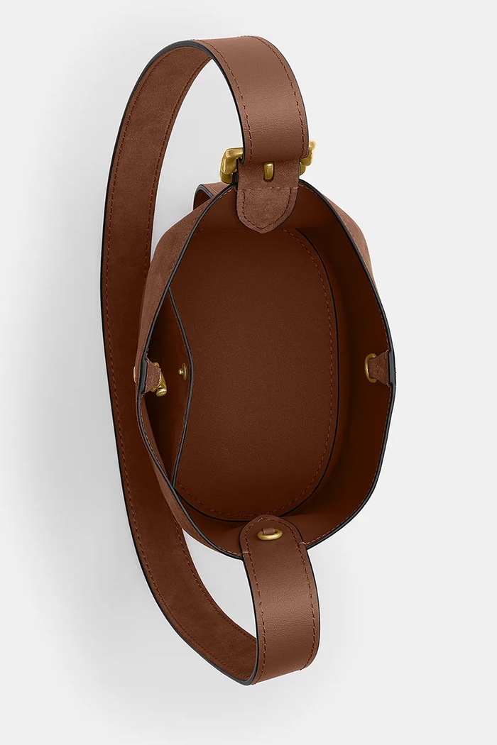 Coach torebka zamszowa Suede Bleecker Bucket 21 CCW84