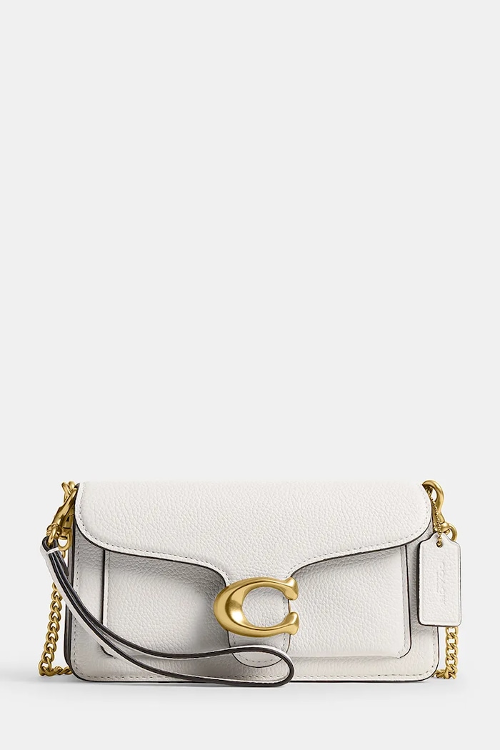 Coach leather handbag Tabby 19 detachable strap beige CBF14