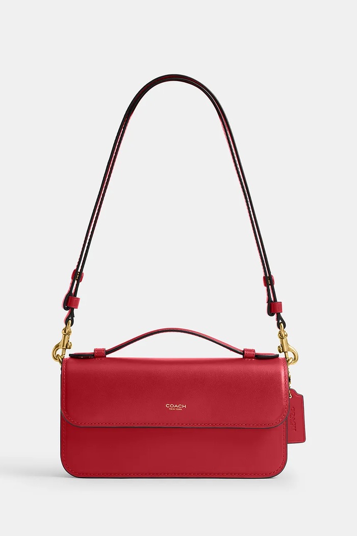 Coach torebka crossbody damska skórzana Elora Top Handle czerwony CCY30
