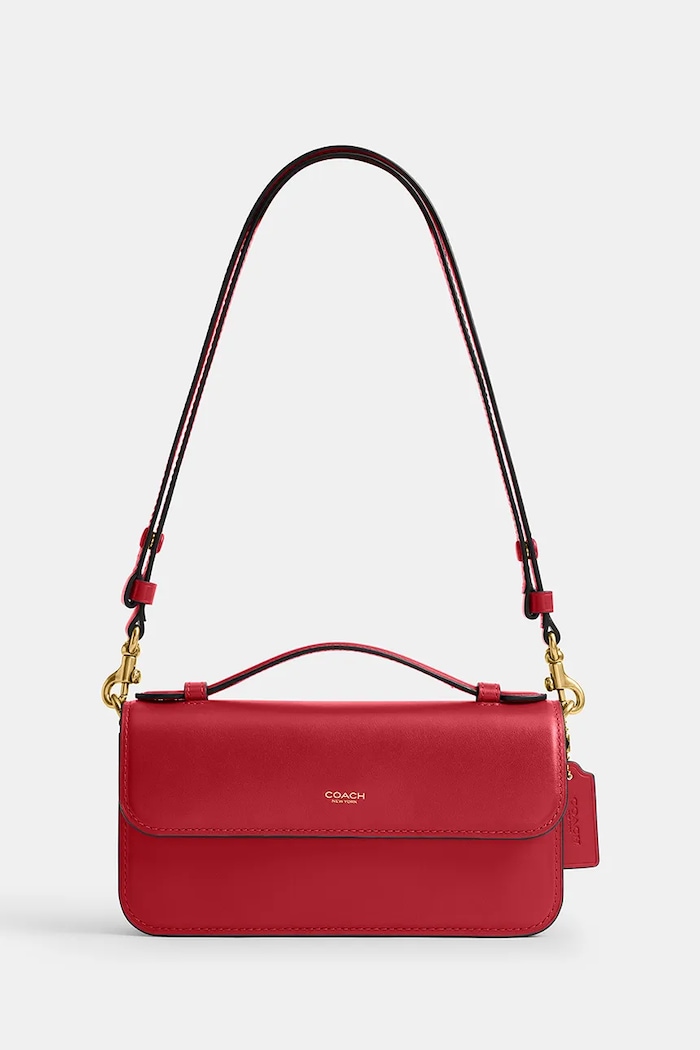 Coach torebka crossbody damska skórzana Elora Top Handle czerwony CCY30