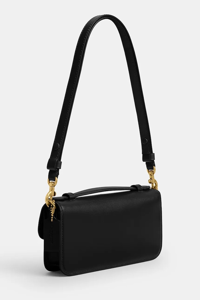Dodatki Coach crossbody torbica ženska usnjena Elora Top Handle CCY30 črna