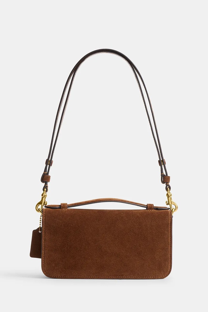 Torbica iz semiša Coach Suede Elora CCY31 rjava SS26