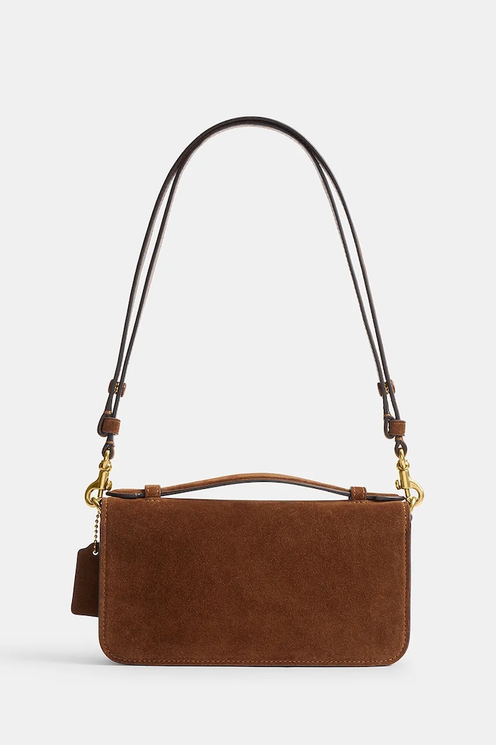 Torbica iz semiša Coach Suede Elora CCY31 rjava SS26