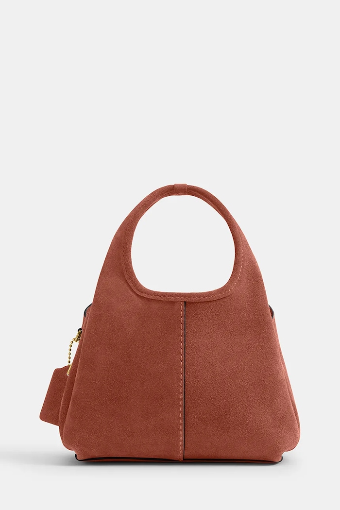 Coach geantă crossbody pentru femei, din piele întoarsă Suede Lana Shoulder Bag 19 CCY33 maro SS26