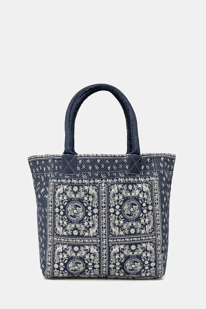 Hoss Intropia geantă shopper pentru femei, din denim albastru 2053140