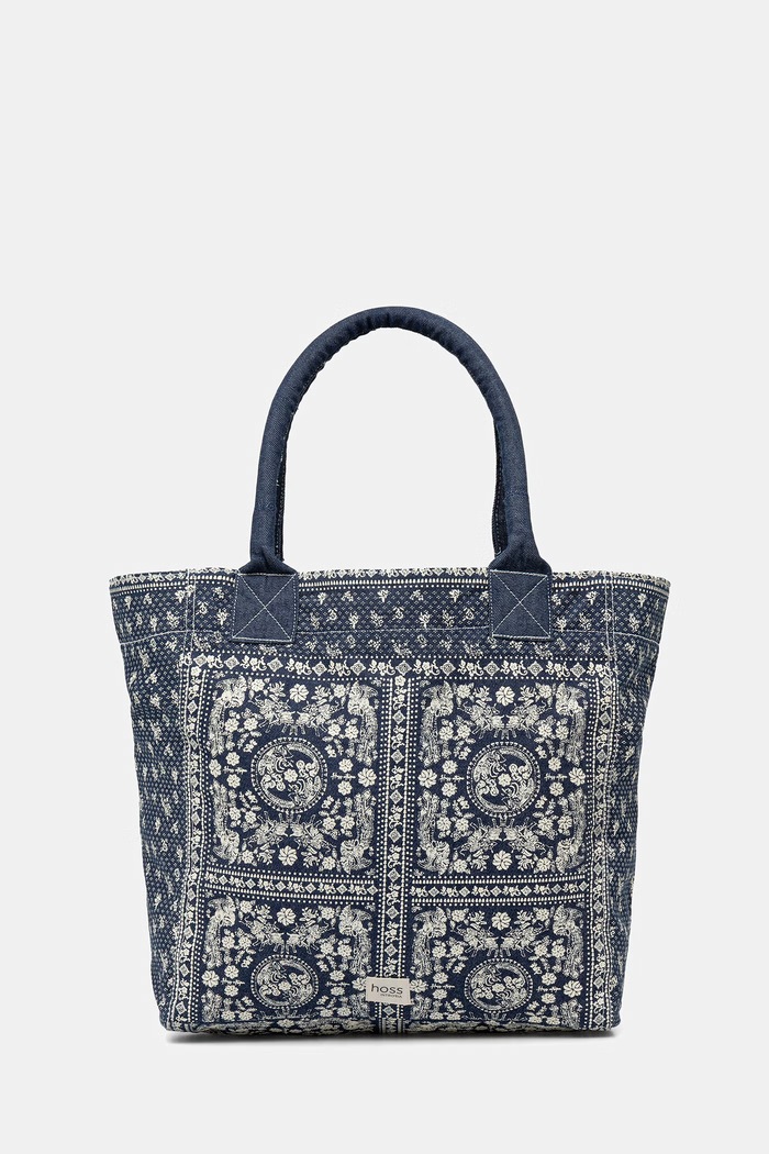 Accesorii Hoss Intropia geantă shopper pentru femei, din denim 2053140 albastru