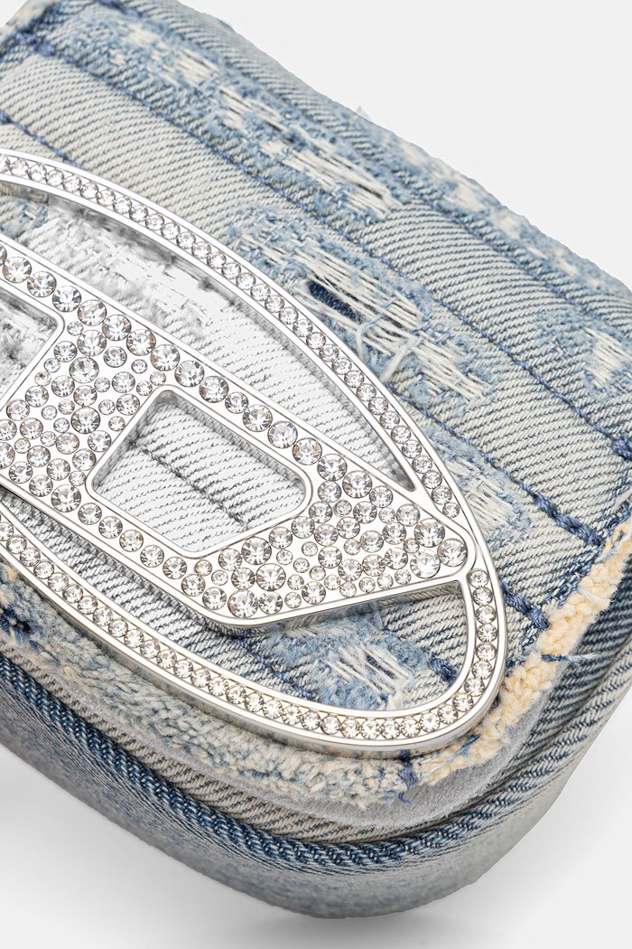 Diesel torebka crossbody damska bawełniana niebieski X08709.P8761