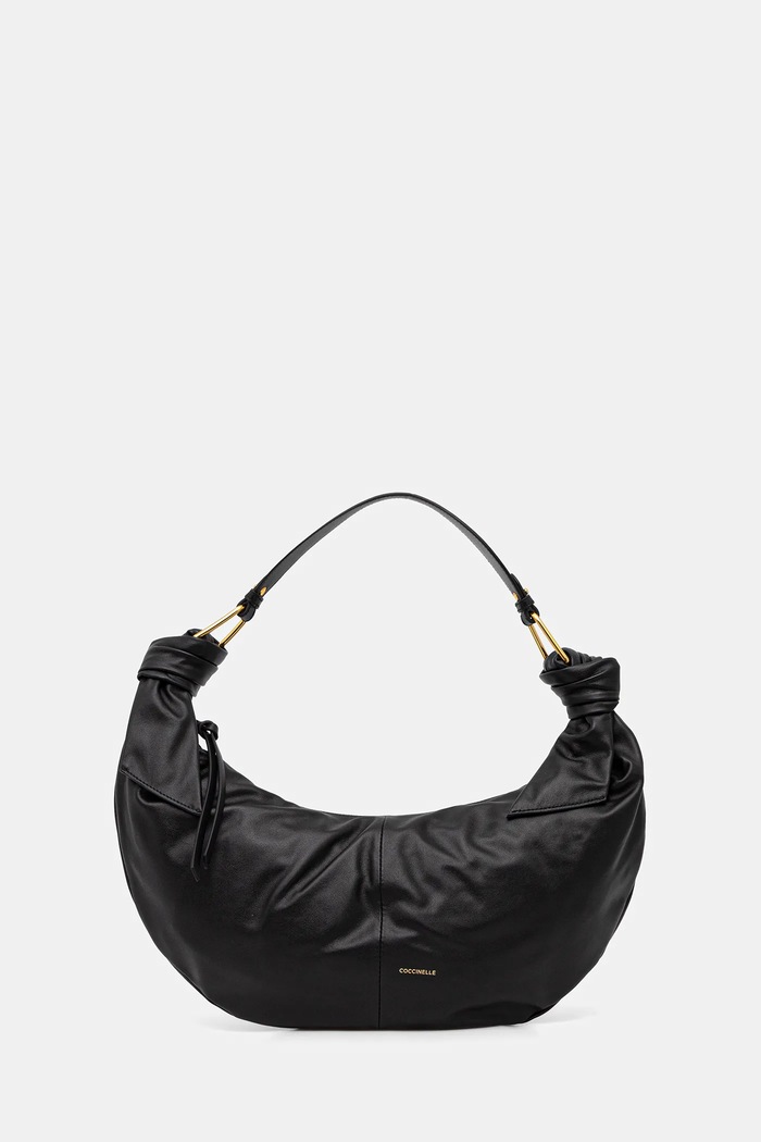 Coccinelle poșetă de piele FUROSHIKI uni negru E1.U1A.13.01.01