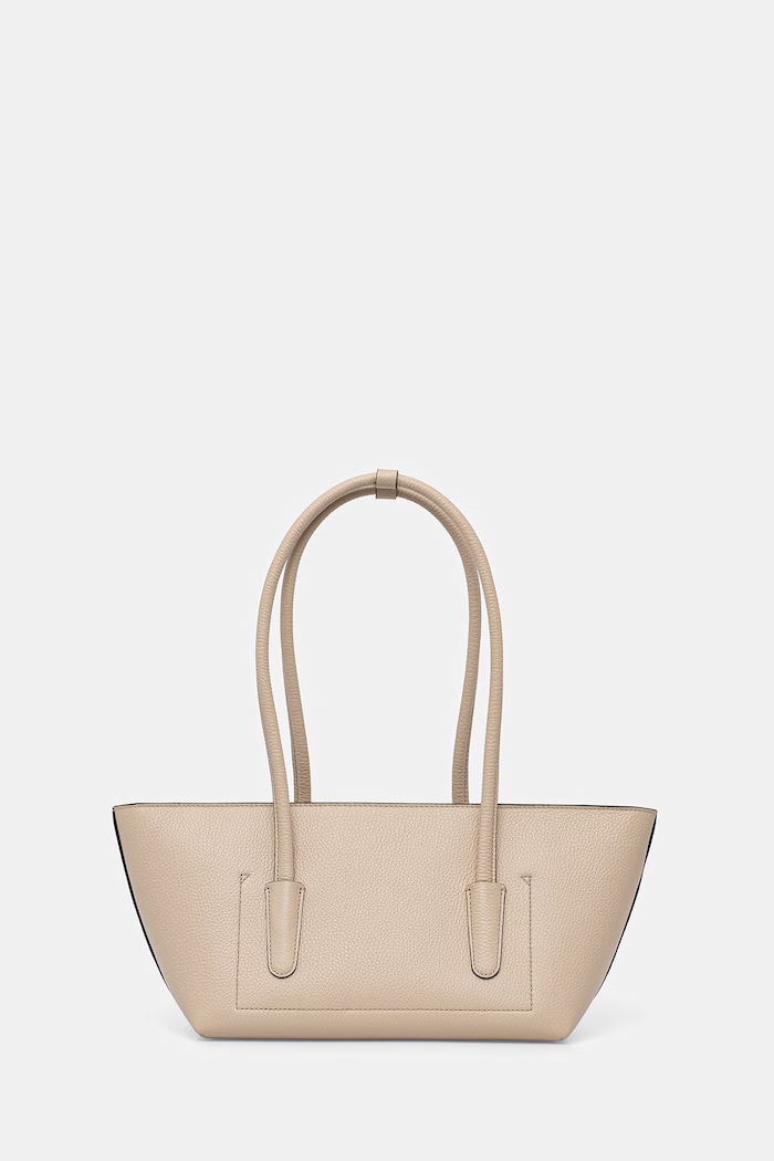 Αξεσουάρ Coccinelle shopper γυναικεία δερμάτινη DOUBLE BEAT E1.T8A.11.03.01 μπεζ