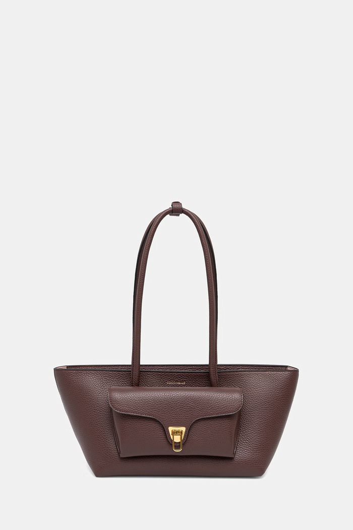 Coccinelle torebka shopper damska skórzana DOUBLE BEAT fioletowy E1.T8A.11.03.01