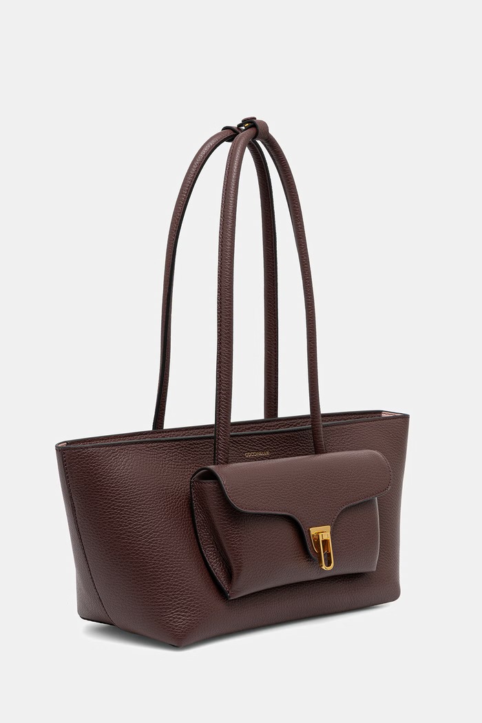 Coccinelle torebka shopper damska skórzana DOUBLE BEAT E1.T8A.11.03.01 fioletowy SS26