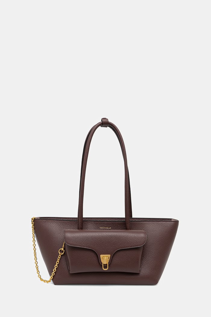 Coccinelle torebka shopper damska skórzana DOUBLE BEAT fioletowy E1.T8A.11.03.01