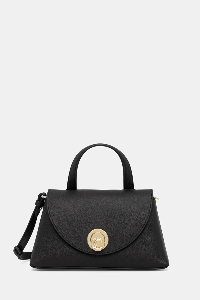 Coccinelle geantă crossbody pentru femei din piele NIKLA uni negru E1.TOA.18.02.01