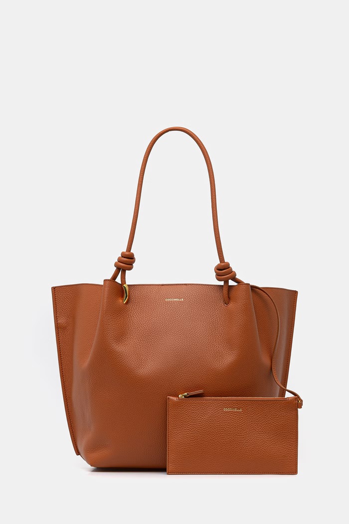 Coccinelle shopper γυναικεία δερμάτινη FINN πορτοκαλί E1.U07.11.01.01