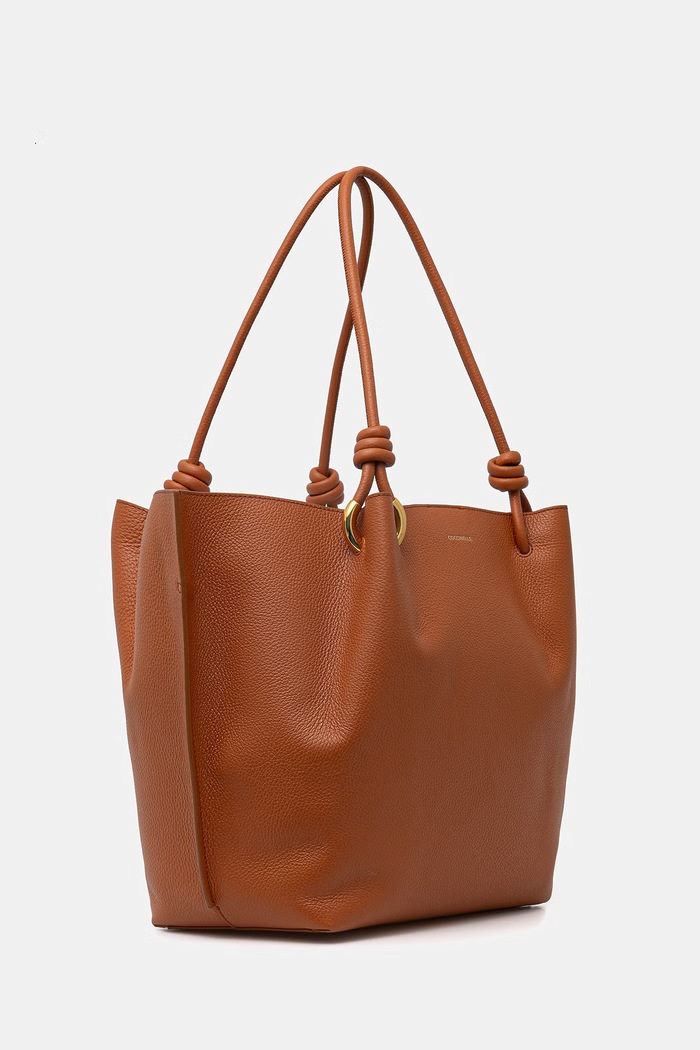 Coccinelle shopper γυναικεία δερμάτινη FINN E1.U07.11.01.01 πορτοκαλί SS26