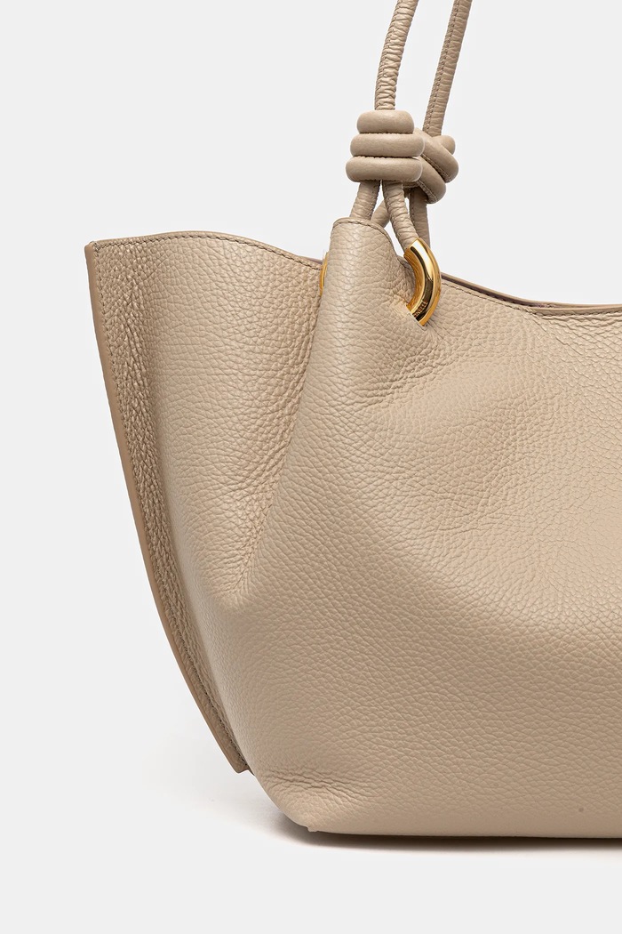 Coccinelle Geantă shopper pentru femei din piele FINN E1.U07.11.02.01 bej